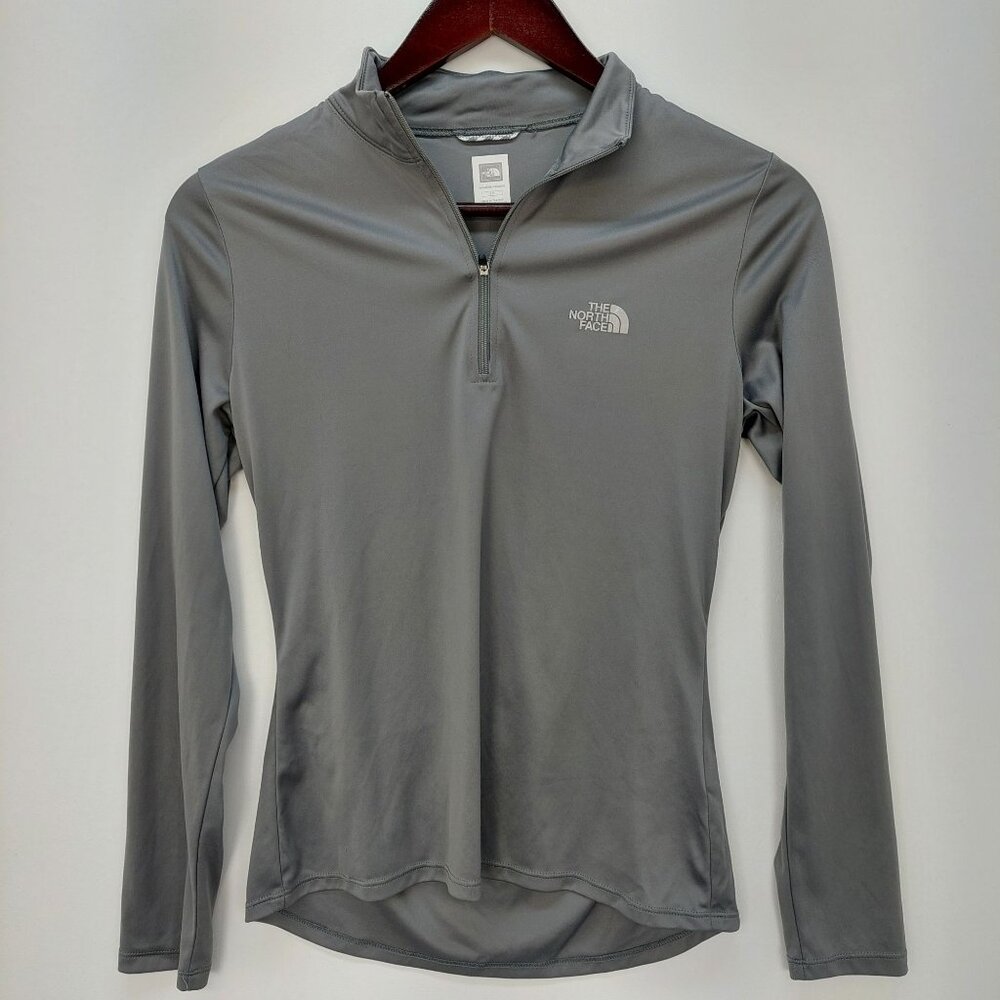 The North Face Women's VaporWick Gray Quarter-Zip Pullover -‎ Size Small